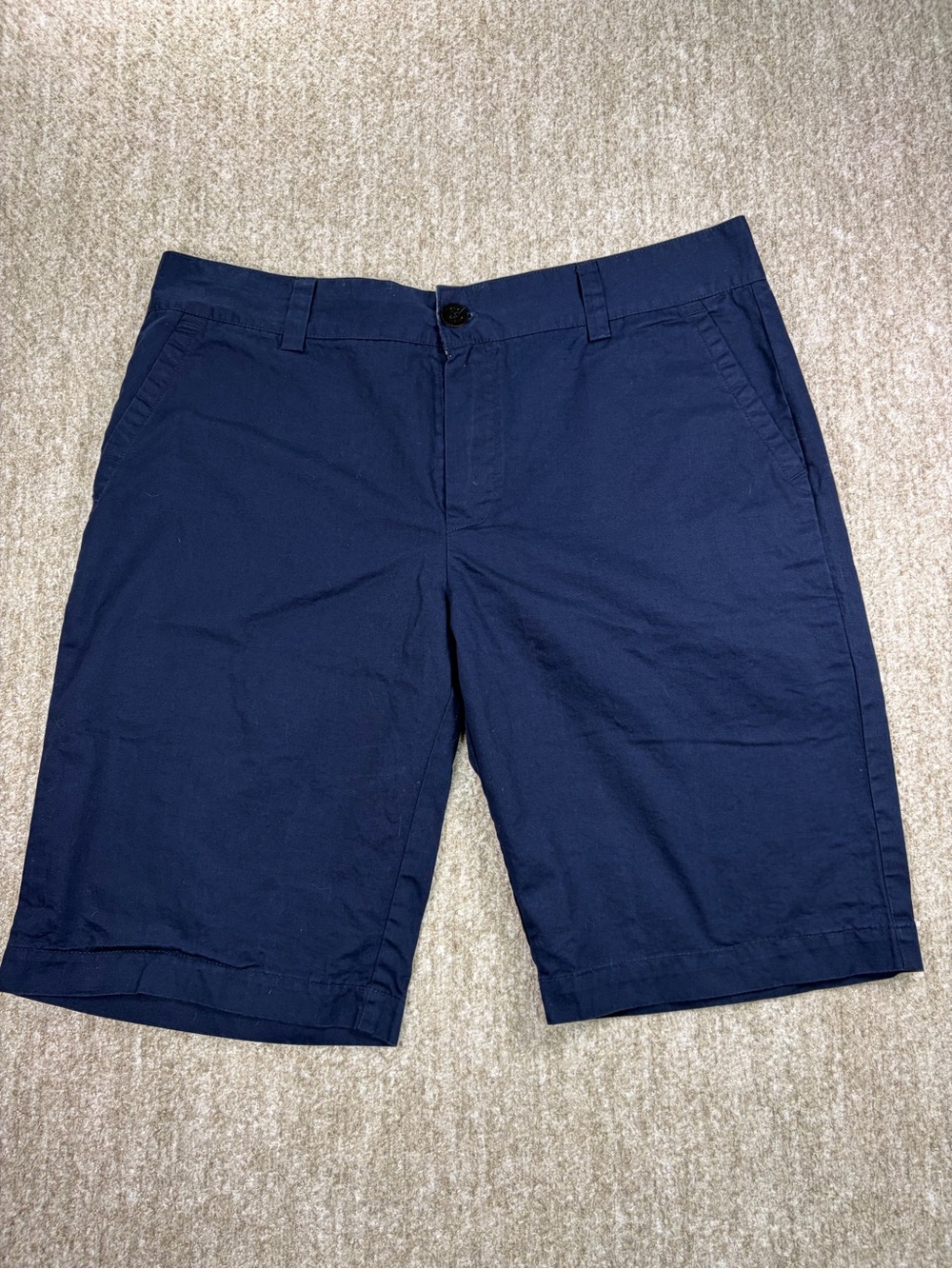 Vans Men's Navy Blue Flat-Front Casual Shorts